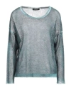 Aragona Woman Sweater Deep Teal Size 10 Linen In Green