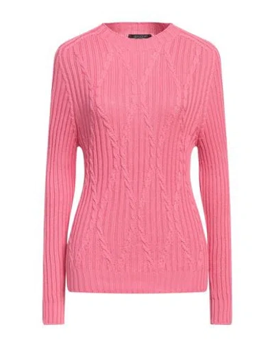 Aragona Woman Sweater Fuchsia Size 6 Cotton In Pink