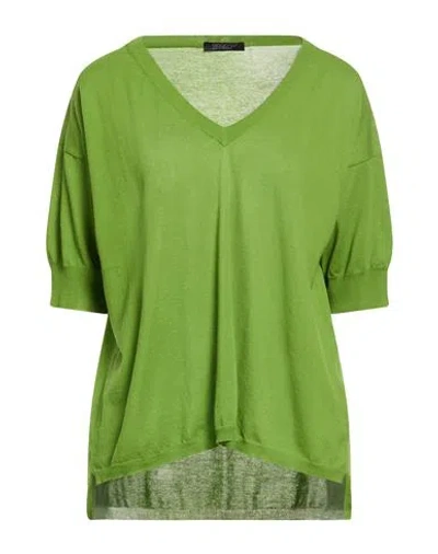 Aragona Woman Sweater Green Size 10 Cotton