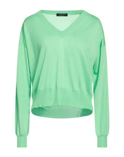 Aragona Woman Sweater Green Size 10 Silk, Cashmere