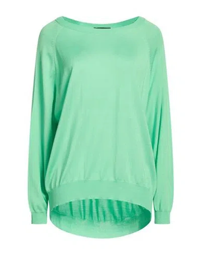 Aragona Woman Sweater Green Size 10 Silk, Cashmere