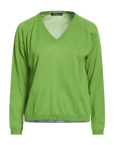 Aragona Woman Sweater Green Size 12 Cotton