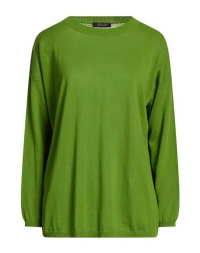 Aragona Woman Sweater Green Size 8 Cotton
