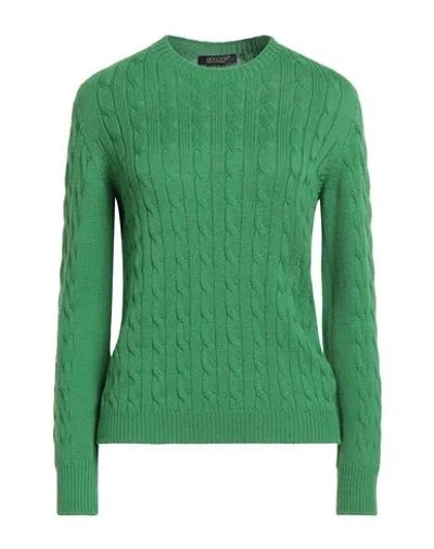 Aragona Woman Sweater Green Size 8 Merino Wool