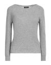 Aragona Woman Sweater Grey Size 10 Cashmere