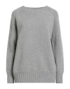 Aragona Woman Sweater Grey Size 10 Cashmere In Gray