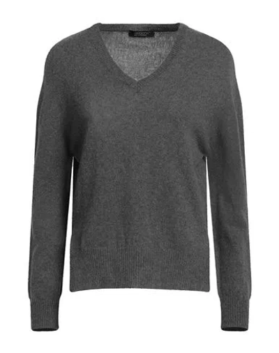 Aragona Woman Sweater Grey Size 10 Cashmere In Gray