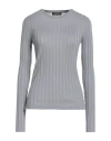 Aragona Woman Sweater Grey Size 10 Merino Wool In Blue