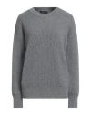 Aragona Woman Sweater Grey Size 12 Cashmere In Gray
