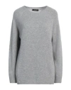 Aragona Woman Sweater Grey Size 8 Cashmere In Grey