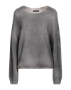 Aragona Woman Sweater Grey Size 6 Merino Wool In Gray