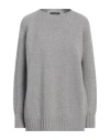 Aragona Woman Sweater Grey Size 8 Cashmere