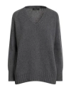 Aragona Woman Sweater Grey Size 8 Cashmere In Gray
