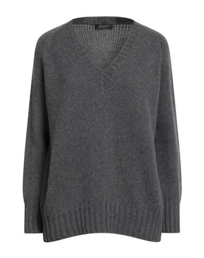 Aragona Woman Sweater Grey Size 8 Cashmere In Gray