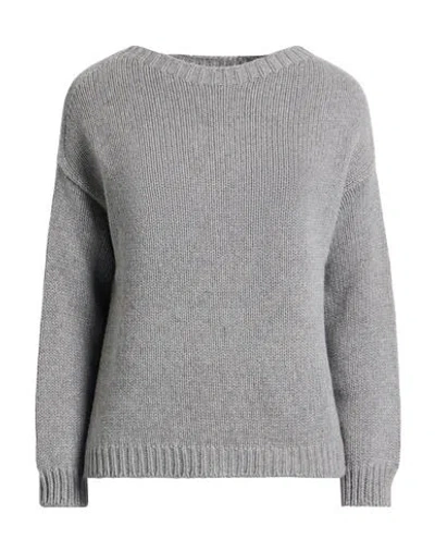 Aragona Woman Sweater Grey Size 8 Cashmere In Gray