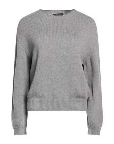 Aragona Woman Sweater Grey Size 8 Cotton In Gray
