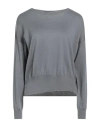 Aragona Woman Sweater Gunmetal Size 10 Merino Wool In Gray