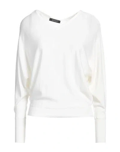 ARAGONA ARAGONA WOMAN SWEATER IVORY SIZE 10 MERINO WOOL