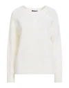 Aragona Woman Sweater Ivory Size 12 Wool, Cashmere In Neutral
