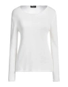 Aragona Woman Sweater Ivory Size 6 Cashmere, Polyamide In White