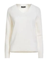 Aragona Woman Sweater Ivory Size 8 Wool, Cashmere In Neutral