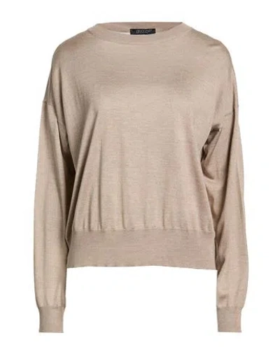 Aragona Woman Sweater Khaki Size 10 Silk, Cashmere In Neutral