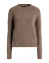 Aragona Woman Sweater Khaki Size 6 Cashmere In Brown