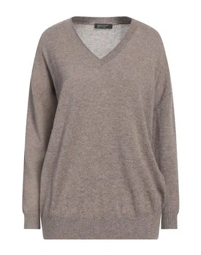Aragona Woman Sweater Khaki Size 8 Cashmere In Beige
