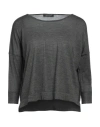 Aragona Woman Sweater Lead Size 10 Merino Wool In Grey