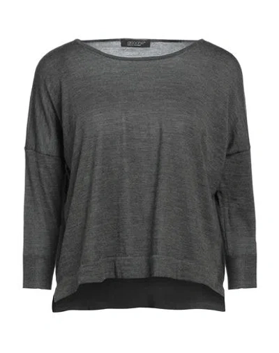 Aragona Woman Sweater Lead Size 10 Merino Wool In Grey