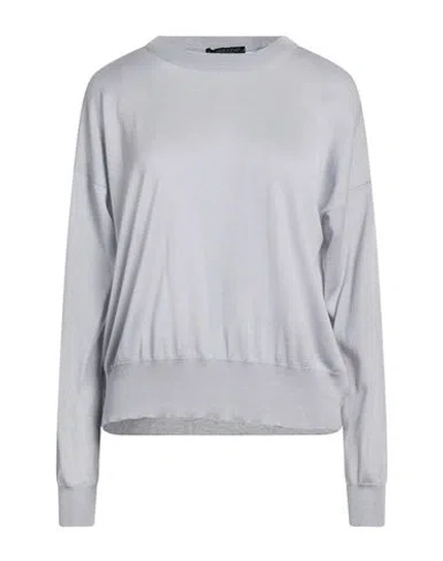 Aragona Woman Sweater Light Blue Size 8 Silk, Cashmere