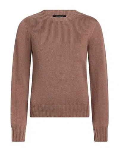 Aragona Woman Sweater Light Brown Size 2 Cashmere
