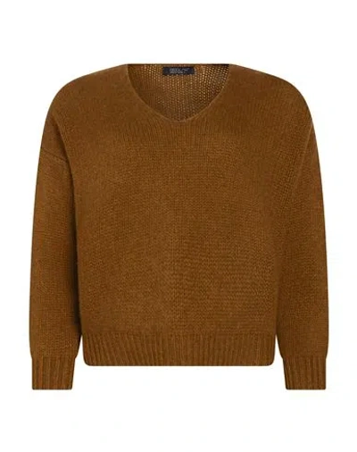 Aragona Woman Sweater Light Brown Size 2 Cashmere