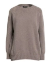 Aragona Woman Sweater Light Brown Size 8 Cashmere