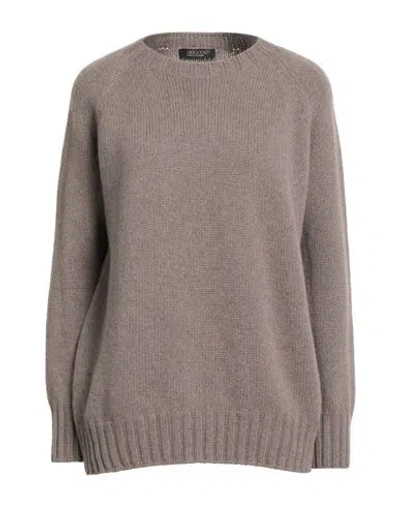 Aragona Woman Sweater Light Brown Size 8 Cashmere