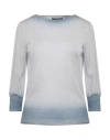 Aragona Woman Sweater Light Grey Size 10 Merino Wool