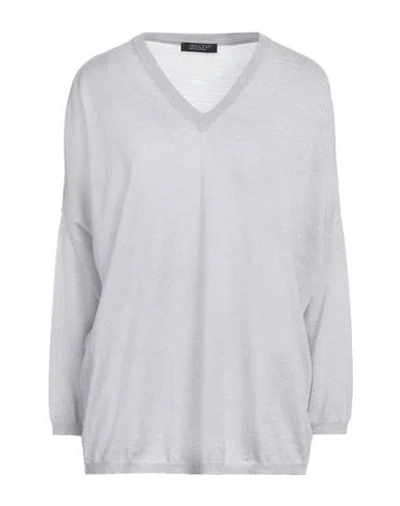 Aragona Woman Sweater Light Grey Size 8 Merino Wool