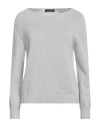 Aragona Woman Sweater Light Grey Size 8 Cotton