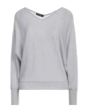 Aragona Woman Sweater Light Grey Size 8 Merino Wool In Grey