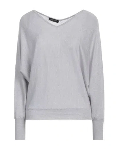 Aragona Woman Sweater Light Grey Size 8 Merino Wool