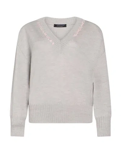 Aragona Woman Sweater Light Grey Size 8 Merino Wool In Gray