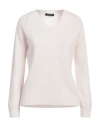 Aragona Woman Sweater Light Pink Size 8 Wool, Cashmere