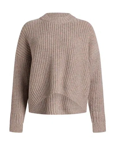 Aragona Woman Sweater Light Pink Size 8 Baby Alpaca Wool, Merino Wool In Brown