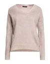 Aragona Woman Sweater Light Pink Size 8 Wool, Cashmere In Neutral