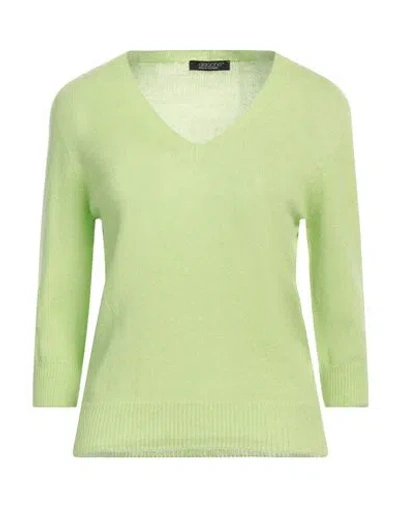 Aragona Woman Sweater Lime Green Size 8 Cashmere