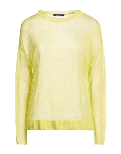Aragona Woman Sweater Lime Green Size 6 Linen