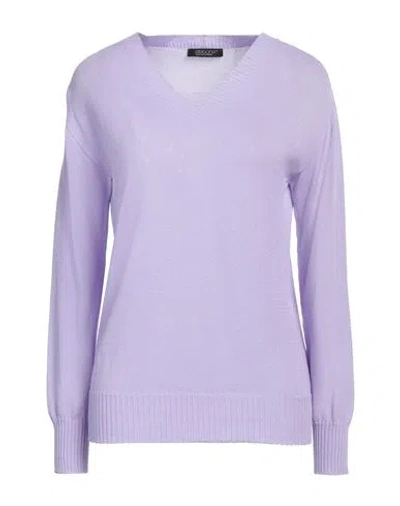 Aragona Woman Sweater Mauve Size 10 Cotton In Purple