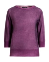 Aragona Woman Sweater Mauve Size 6 Merino Wool In Purple