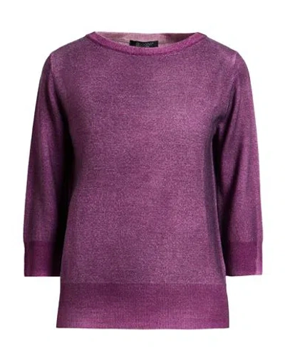Aragona Woman Sweater Mauve Size 6 Merino Wool In Purple