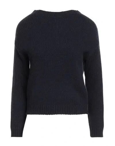 Aragona Woman Sweater Midnight Blue Size 10 Cashmere In Black